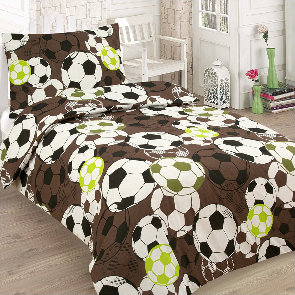 2-and-4-set Bavlnené posteľné obliečky football 140X200cm – Obrázok 1
