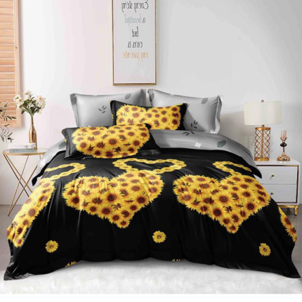 Bavlnené posteľné obliečky 7-dielne flowers heart R3002