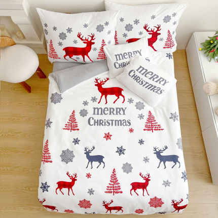 Posteľné obliečky Vianoce jeleň 3-dielna Sada C3331