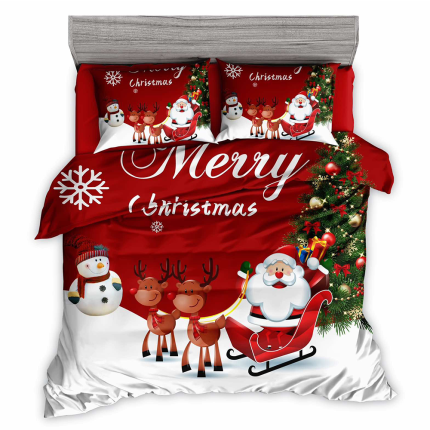 Posteľné obliečky Vianoce 7-dielna Sada christmas SE445