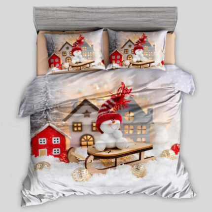 Vianočné Bavlnené Obliečky 7-dielna Sada V715