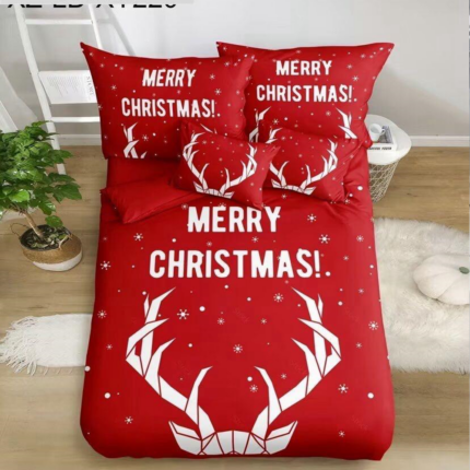 Vianočné Bavlnené Obliečky 7-dielna Sada ahoj vianoce A3331