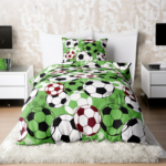 Bavlnené posteľné obliečky 2-dielne futbal AA565