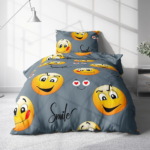 Bavlnené posteľné obliečky 2-dielne emoji AA563