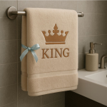 Mikroplush osušky – Queen a King, 70×140 cm D62453