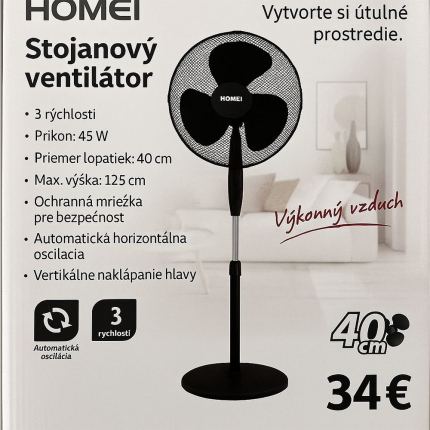Stojanový ventilátor HOOMEI – HM-8041