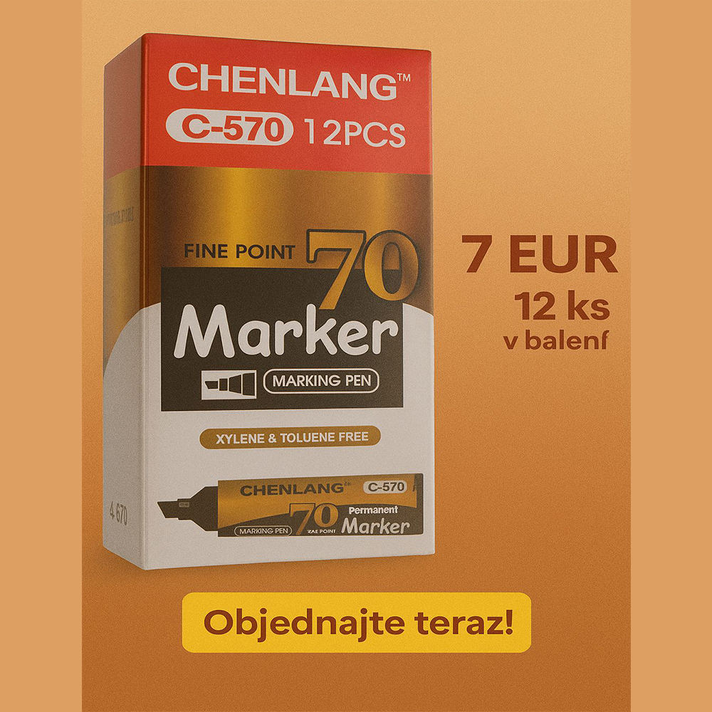 48197044-cd6b-43f5-a108-cee1677eb6db Chenlang Permanentné Značkovače C-570 – 12 ks – Obrázok 1