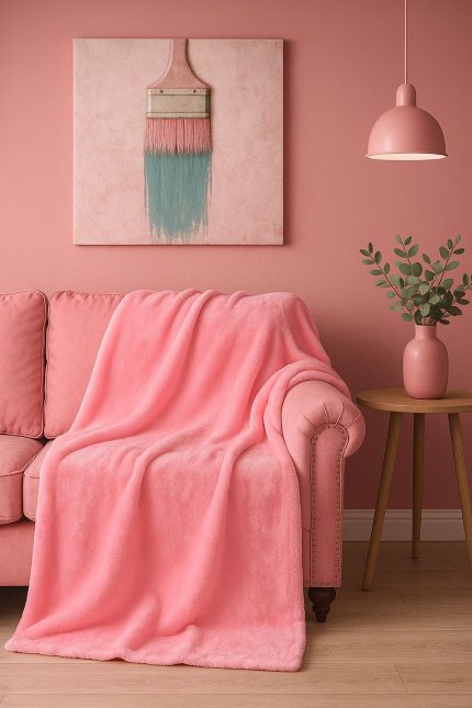 Mikroflísová deka POMPON 150 x 200 cm – super mäkká a pohodlná POD652