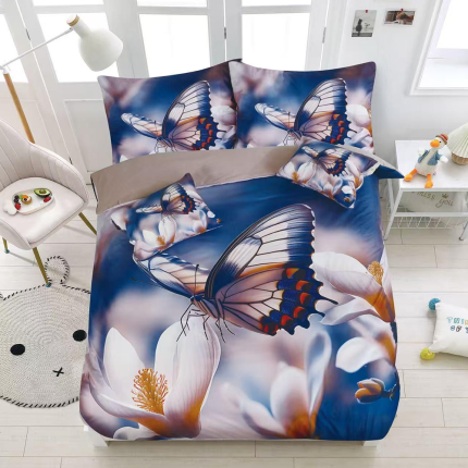 Posteľné obliečky nové motýľ 3-dielna Sada N58259