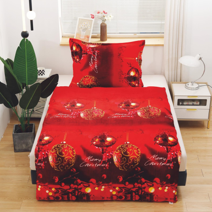 Mikroplyš Vianočný Obliečky 2-dielna sada ozdoby M3020