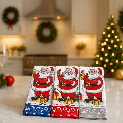 Vianočné kuchynské utierky Santa Claus – 3 ks 110252