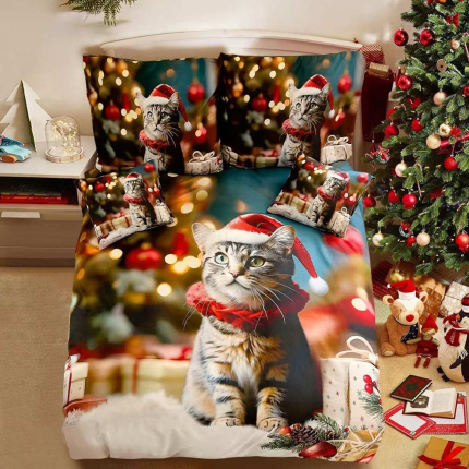 bavlnené obliečky vianoce happy 3-dielna Sada C58281