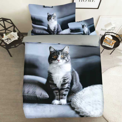 Posteľné obliečky nové mačka 3-dielna Sada