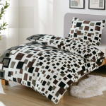 mikroplyš obliečky 2-dielna sada Geometrická potlač M3003