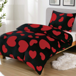 mikroplyš obliečky 2-dielna sada krásne srdce M3004