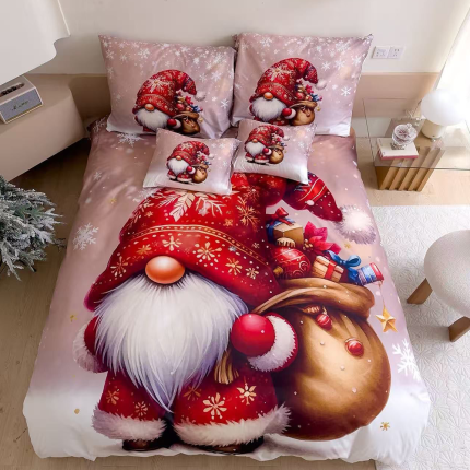 Bavlnené obliečky vianočné santa claus7-dielna sada C80025