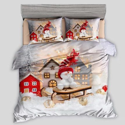 Bavlnené obliečky nové vianočný šťastný 7-dielna sada C7M6746