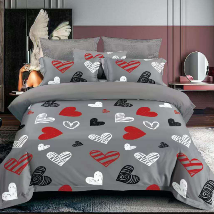Posteľné obliečky nové srdcia  3-dielna Sada E3K22007