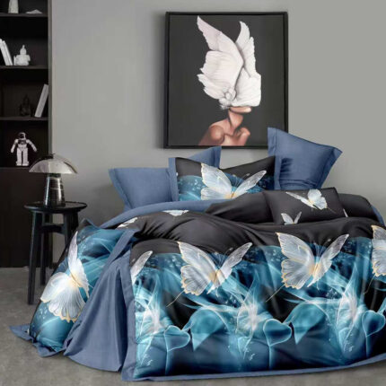 Polnočný motýlí sen – 7-dielna posteľná súprava