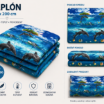 Paplón 140 x 200 cm – Delfíny