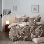 Bavlnené obliečky Geometric Brown – 7 dielna sada